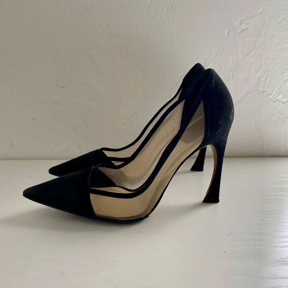 Christian Dior Elegant Black Pointed-Toe Heels - Picture 4 of 9